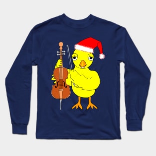 Santa Cap Cello Chick Long Sleeve T-Shirt